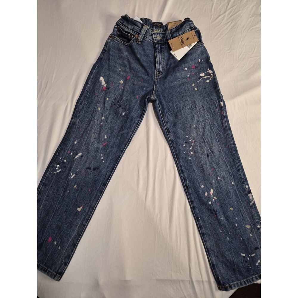 Ralph Lauren Girls Size 10 Paint Splash Jeans NWT